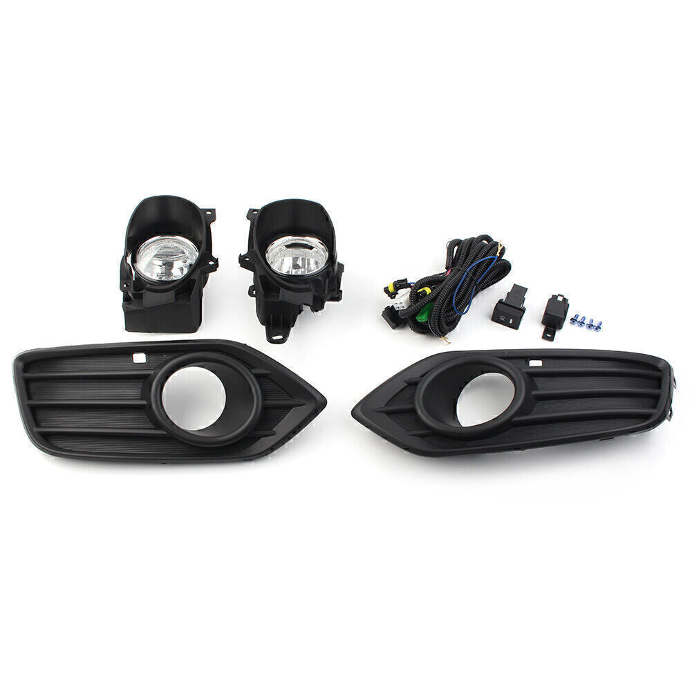 2x Fog Light Bumper Lamp Cover+Wiring Harness+Switch Fit for Honda HR-V HRV 19-2021