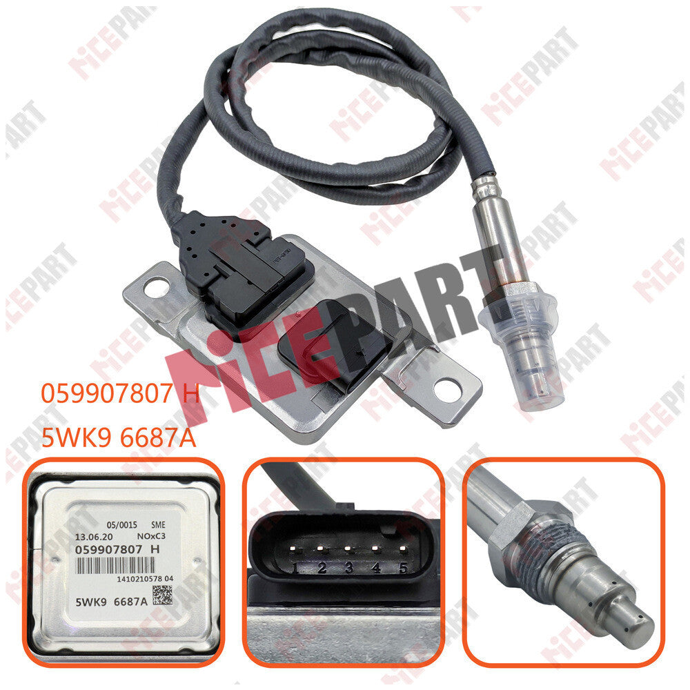 NOX sensor 5WK96687A 059907807H 059-907-807-H is compatible with for Volkswagen for Audi Q7 09-14 3.0L.