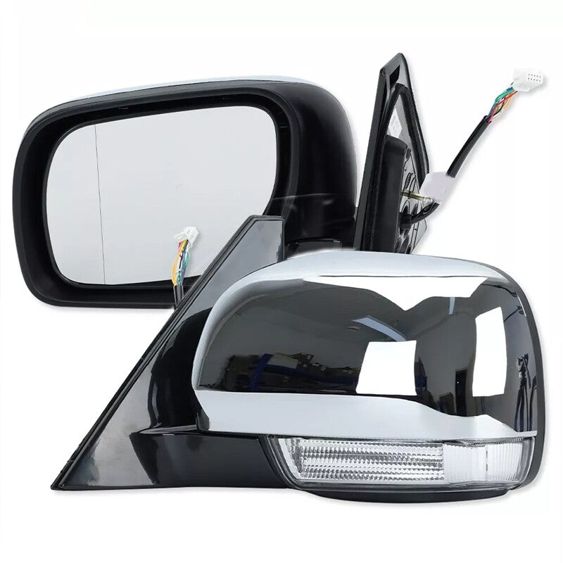 Left Side Door Mirror With Light 10 PIN for Mitsubishi Pajero Montero 2006-2021