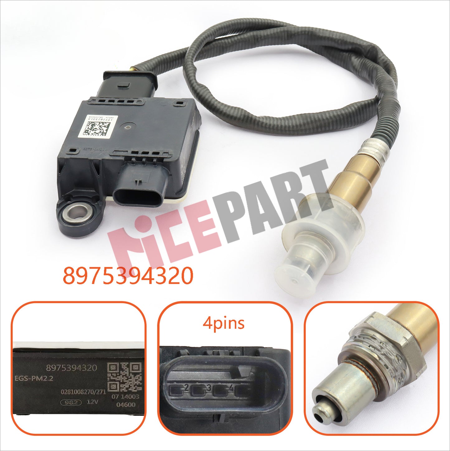 PM Particulate Sensor 8975394320 0281008270 Fcompatible for Isuzu D-MAX 0281008271