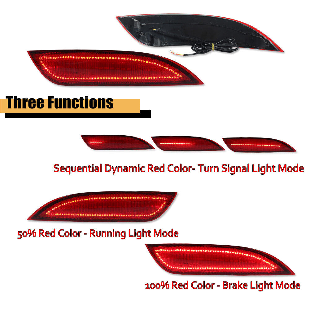 Suitable for 15-18 for Ford Focus hatchback LED bumper rear brake signal and rear fog light pair.