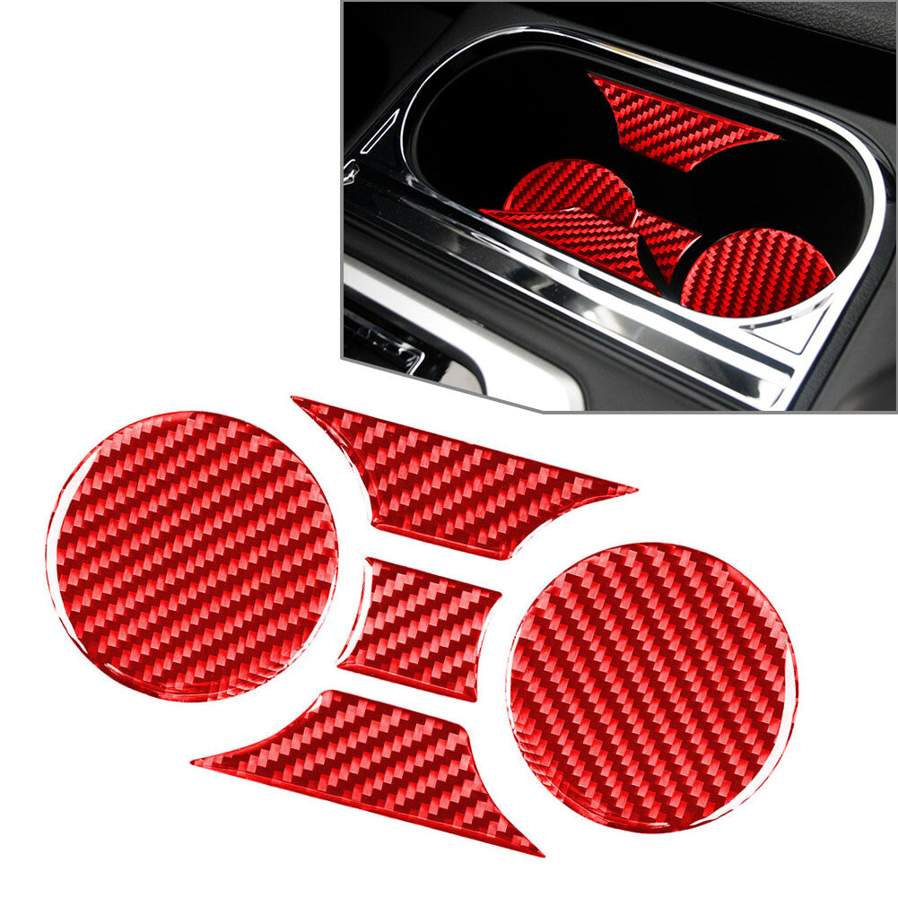 Central Control Cup Holder Panel Cover Trim Fit for Toyota Tundra 2014-2021 Red