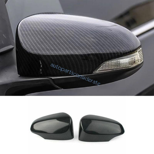 for Toyota for Corolla 14-2019 ABS Carbon Fiber Rear View Mirror Cap Cover Trim 2PCS