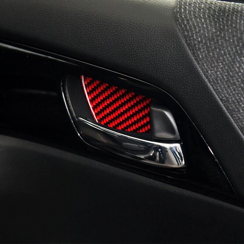 Real Carbon Fiber Car Interior Door Handle Cover Trim for Honda Accord 2014-2017
