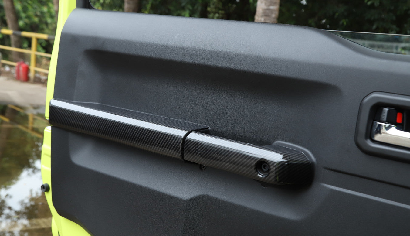 Interior Door Armrest Handle Panel Cover for Suzuki for Jimny 2019+ ABS Carbon Fiber