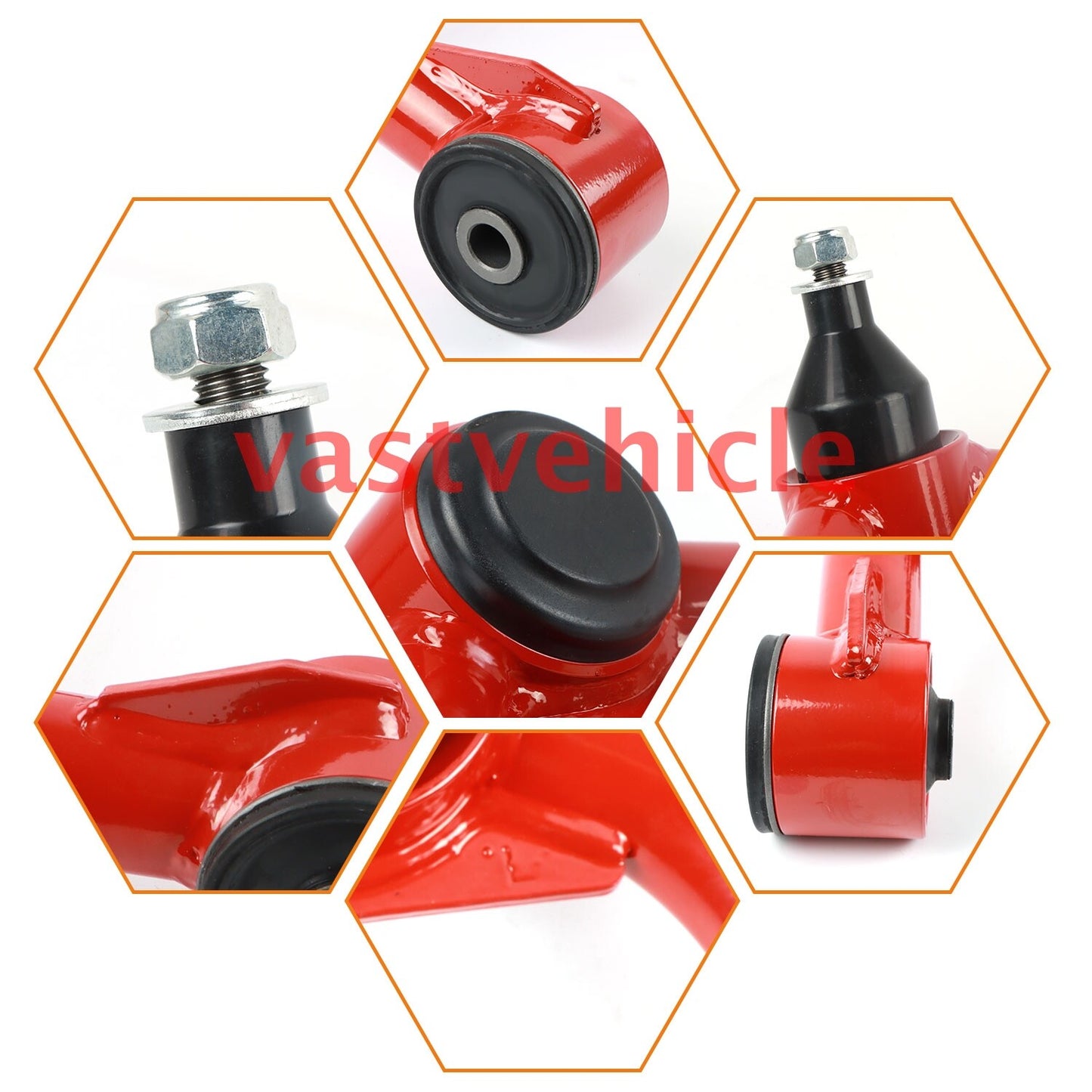 RED 2-4 Lift Front Upper Control Arms for 04-20 2008 for Ford F-150 4WD vastvehicle