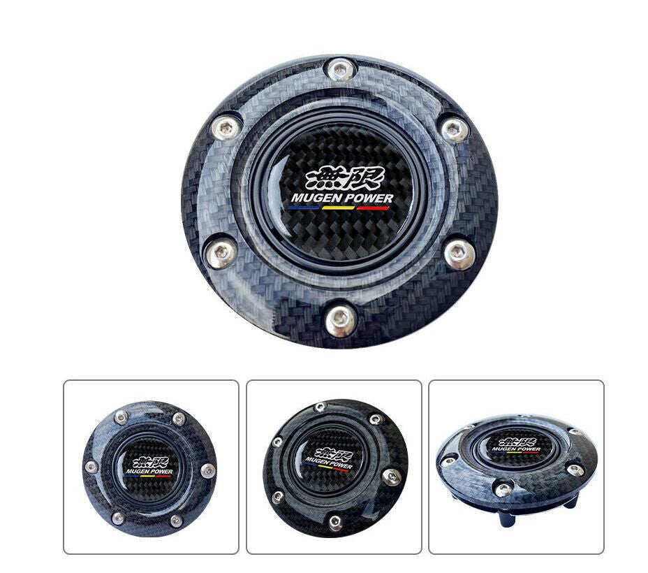 Mugen carbon fiber center horn button cap for Honda for Acura car steering wheel