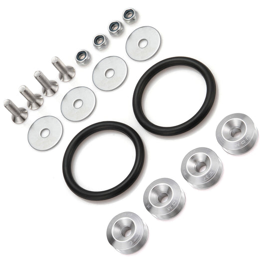 Car Front Rear Bumper Hatch Fixing Buckle Nuts / Bolts Silver Reinforced Pad