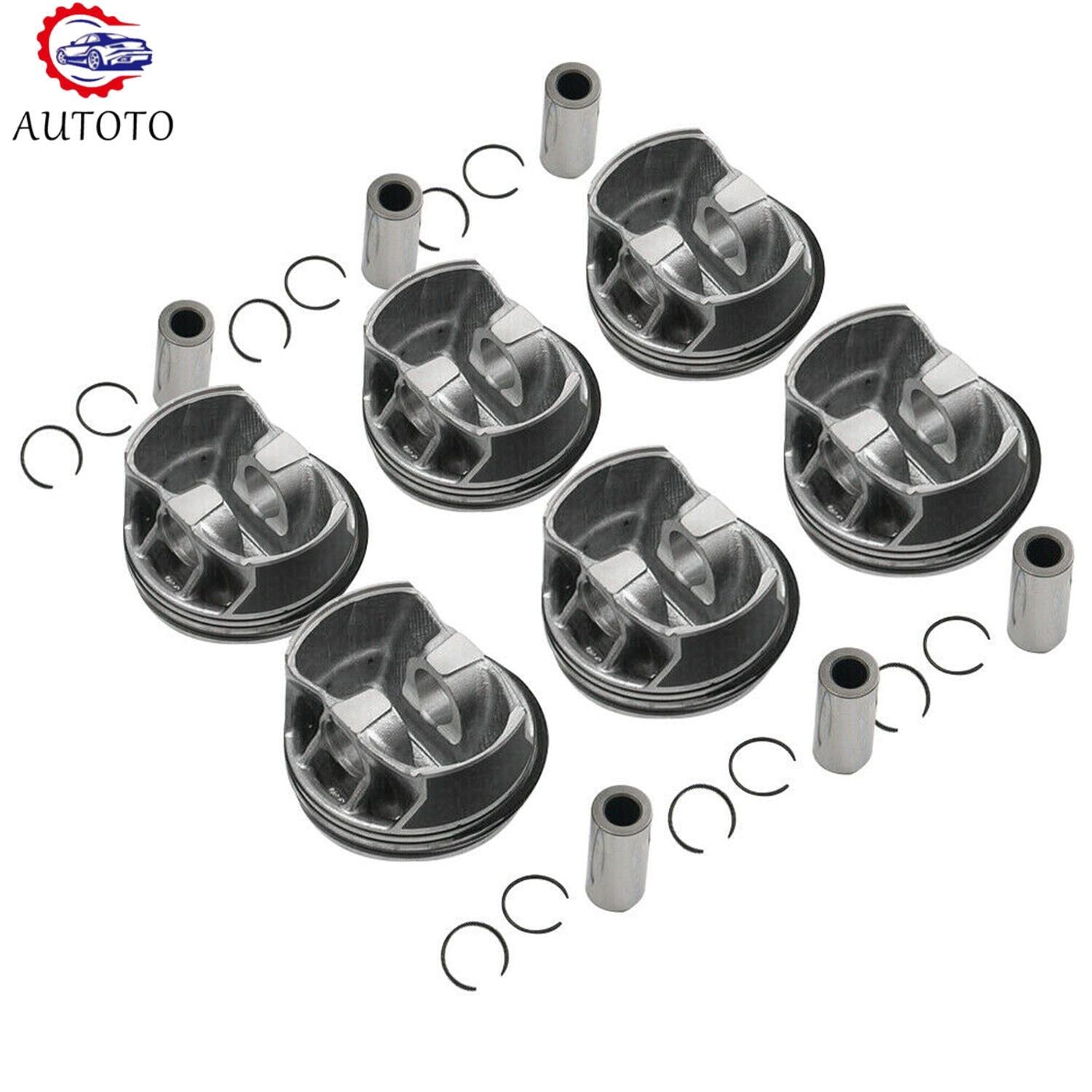 6PCS Engine Pistons Rings ¦µ88mm Fit for Mercedes-Benz W212 W205 X166 E400 M276 3.0T