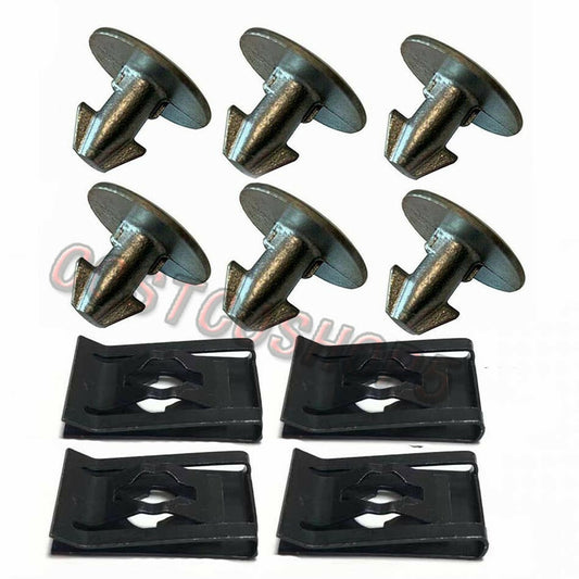 Set of 10 Lower Engine Cover Pin Screw+Access Clip for Honda for Civic CRV Accord