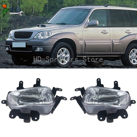1. Dual front bumper fog lights with bulbs suitable for 2001-2007 for Hyundai Terracan 2.4 2.9