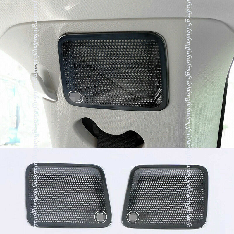 for Ford Explorer 2020-2021 Stainless Black Roof Horn Speaker Decor Cover Trim