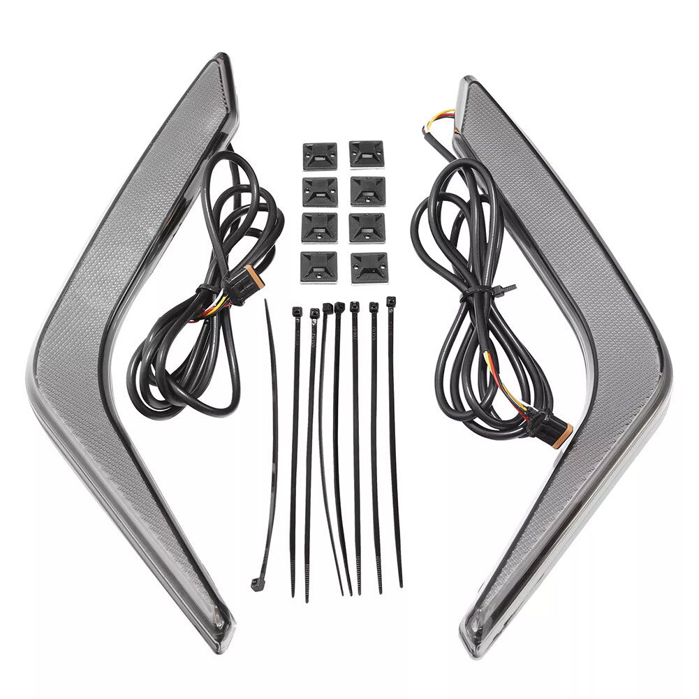Pair Rear Saddlebag Accents Lights Smoke for Honda Goldwing 1800 GL1800 2018-23