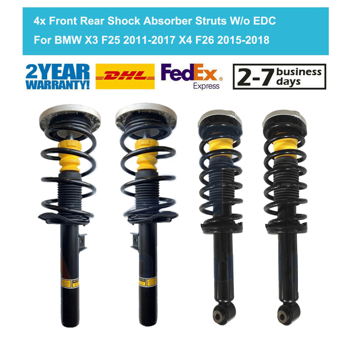 4x for BMW X3 F25 2011-17 X4 F26 2015-18 FR hock Struts Assembly