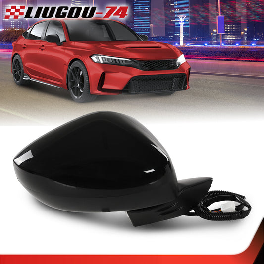 Suitable for Honda for Civic 22-23 3-pin power adjustment black mirror right passenger side