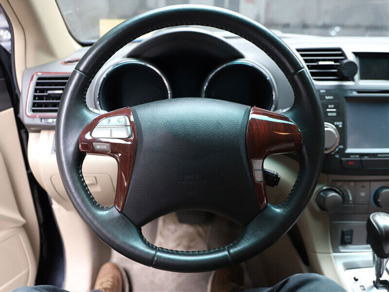 Switch Frame Trim for Toyota Highlander Peach Wood Grain Steering Wheel 08-2013