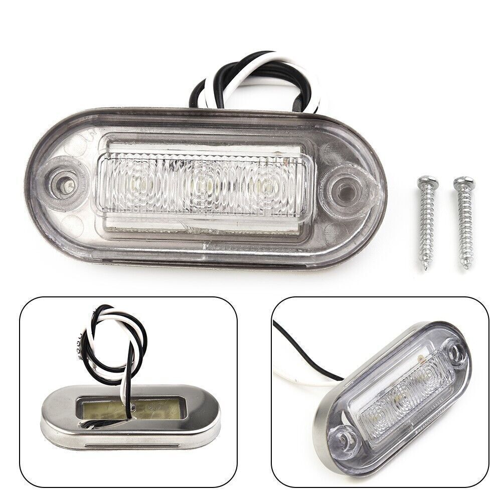 2-10X 12V LED Courtesy Light Mount Yacht Marine Boat Cabin Deck Lamp Waterproof