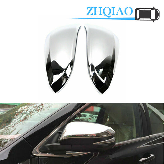 2PCS ABS Chrome Rear View Side Mirror Cover Trim Fit for Toyota Highlander 2014-2019