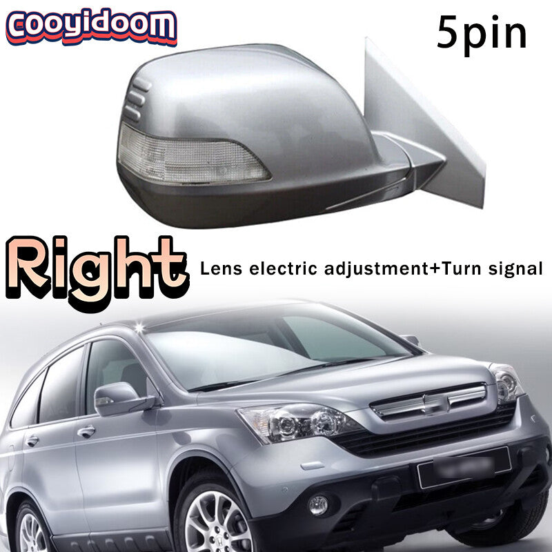 Right Rear View Mirror Assy Silver 5PIN for HONDA CRV CR-V RE1 RE2 RE4 2007-2011