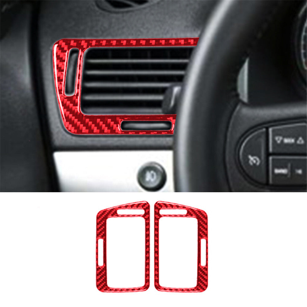 Red Driver Air Vent Frame Trim Cover Carbon Fiber for Chevrolet COBALT 2005-2010