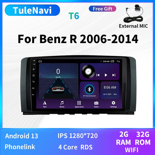 for Mercedes for Benz R Class W251 R280 R300 R350 2006-14 Car Radio GPS Navi Android