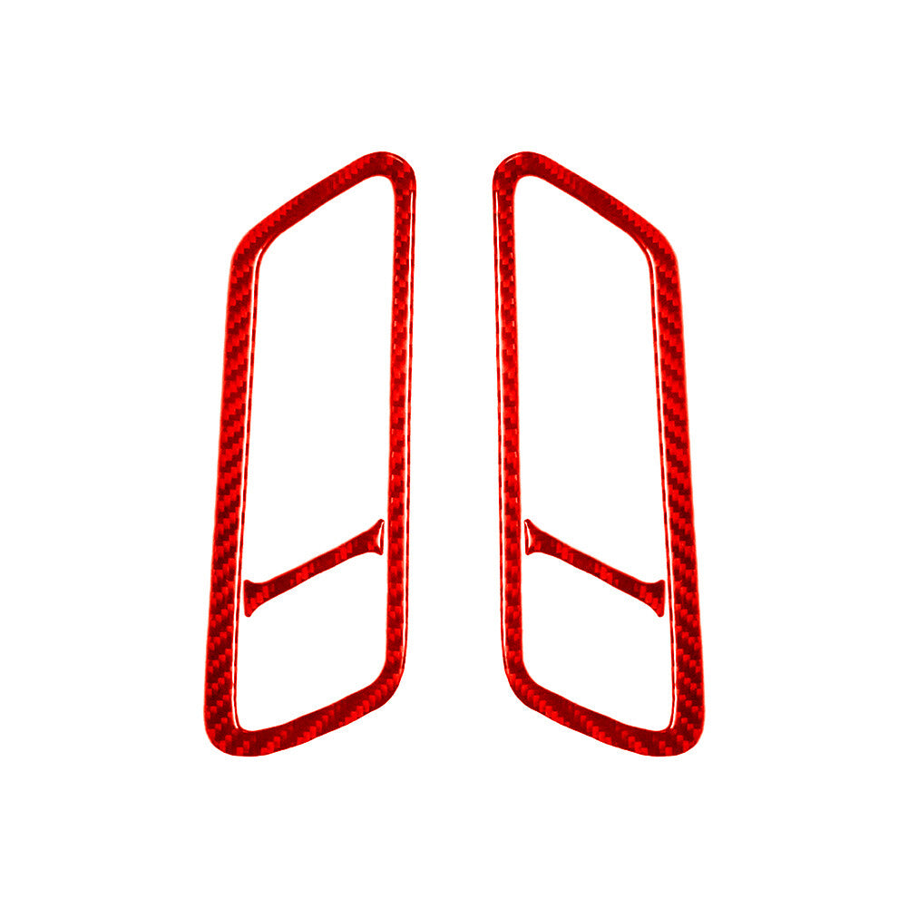 4Pcs/Set Rear Door Controller Trim Cover Carbon Fiber for VW for Passat 2006-11 Red