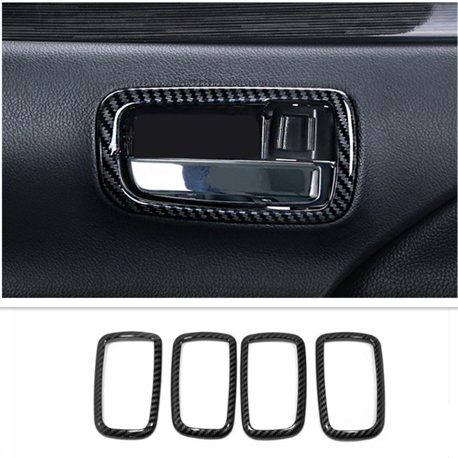 for Mitsubishi Outlander Sport 2020 2021Carbon Fiber Inner Door Handle Frame ABS