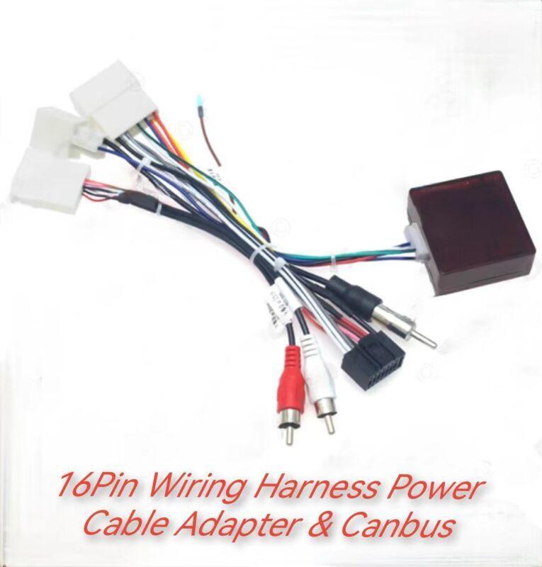 Car 16-pin stereo radio wiring harness cable adapter and CANbus for Toyota Prado and for Lexus