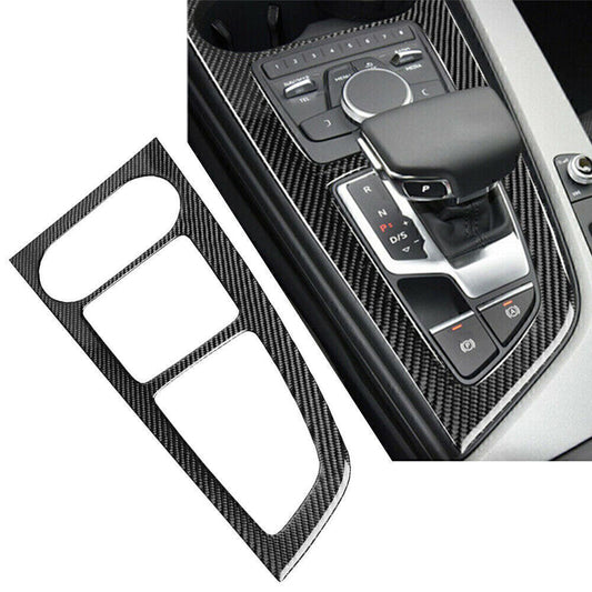 Carbon Fiber Center Console Panel Cover Trim for Audi A4 B9 2017-2021 2018 LHD