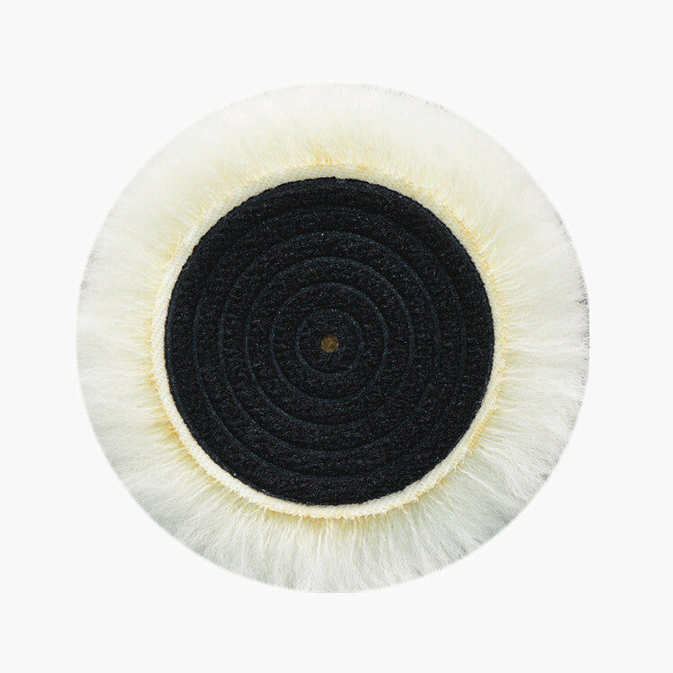 3-inch wool polishing pad hook and loop cushioning pad for polishing machine natural wool pads
