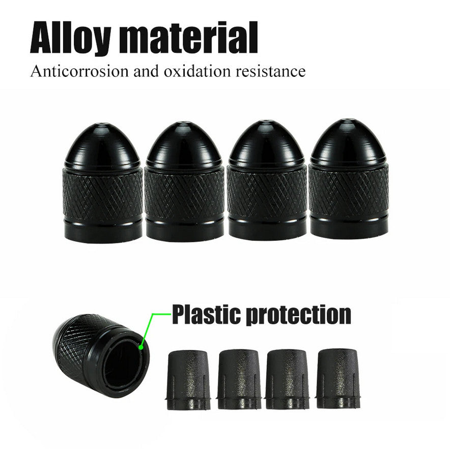 4-Piece Car Tire Valve Cover Stem Air Dust Cover Dice Neo Chrome for Chevrolet