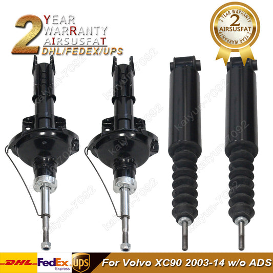 4x Front Rear Shock Absorber Cores for Volvo XC90 2003-14 Self Leveling w/o ADS