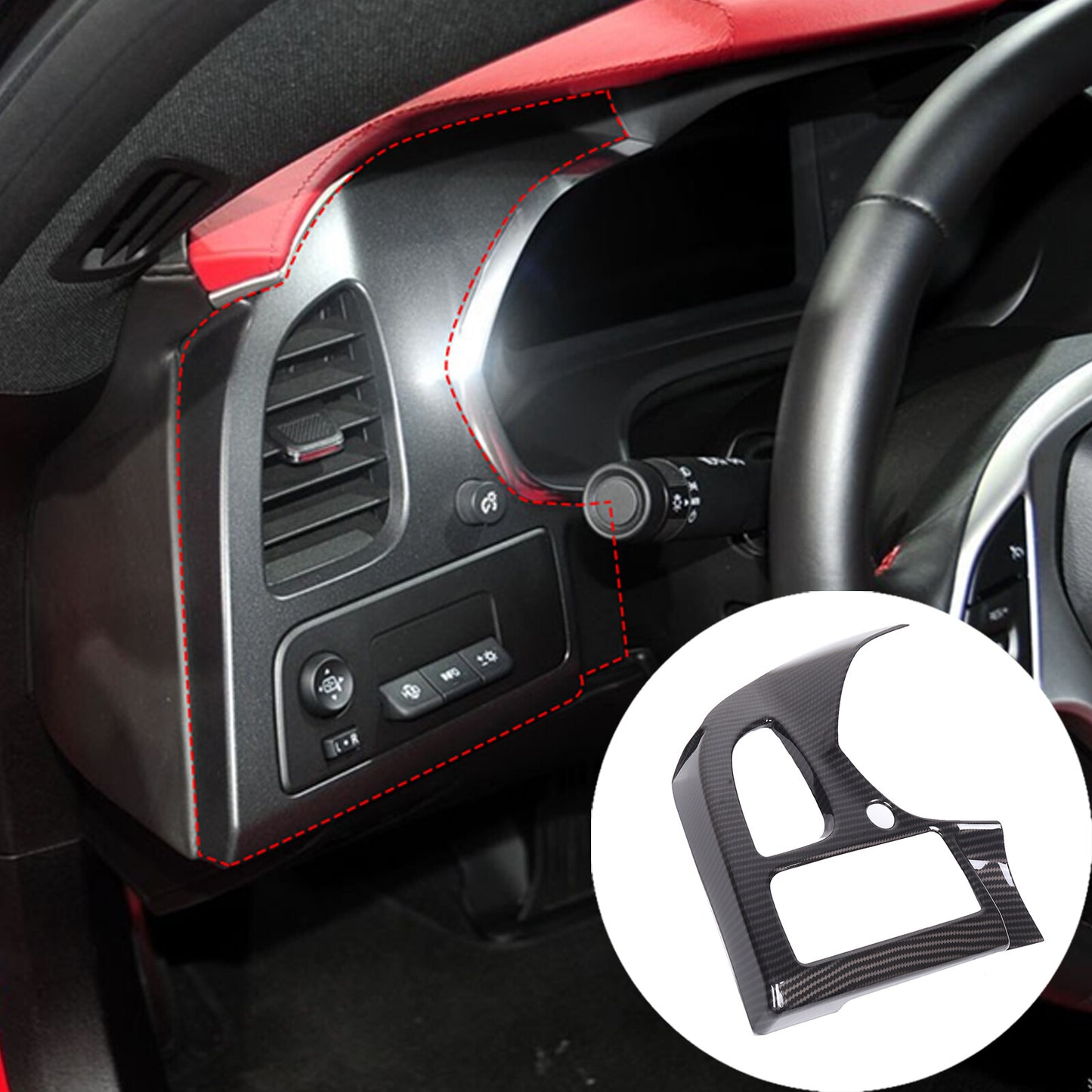 Carbon fiber ABS tailgate handle trim cover suitable for Toyota Tundr @ 2022-23
