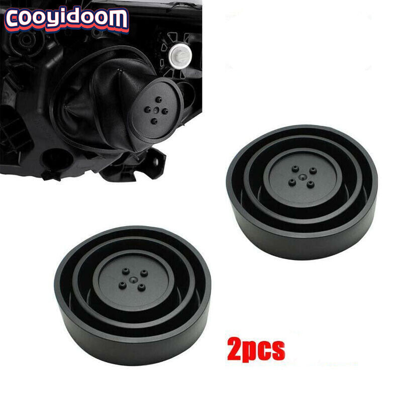 A pair of rubber-cased sealing caps automatic dust covers for automotive headlights, LED HID lights