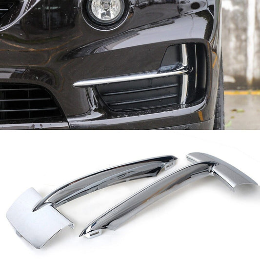 Suitable for BMW F15 X5 2014, 2015, 2016, 2017, and 2018 models. Features chrome-plated dual front bumper grille trim.
