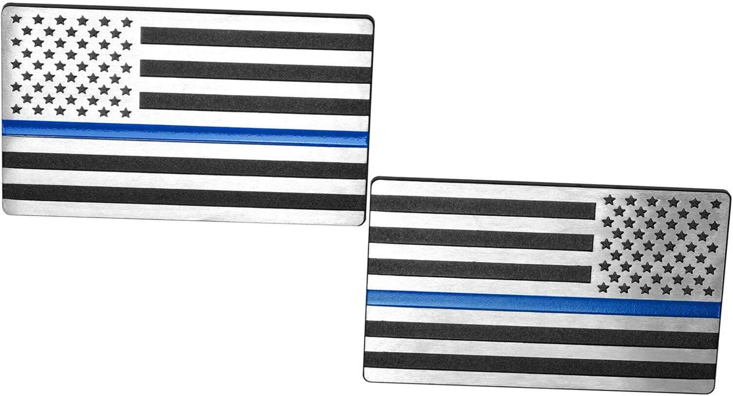 Car side fender rear boot badge chrome black and blue American flag applicable to  for ford