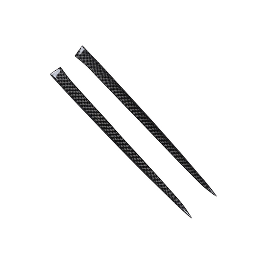 2Pcs Carbon Fiber Front Face Bumper Cover Trim for Toyota Supra A90 2019-2022