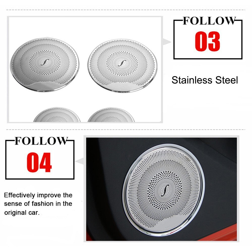 Audio Speaker Door Loudspeaker Cover Trim Stickers for Ford for Mustang 2015-2023
