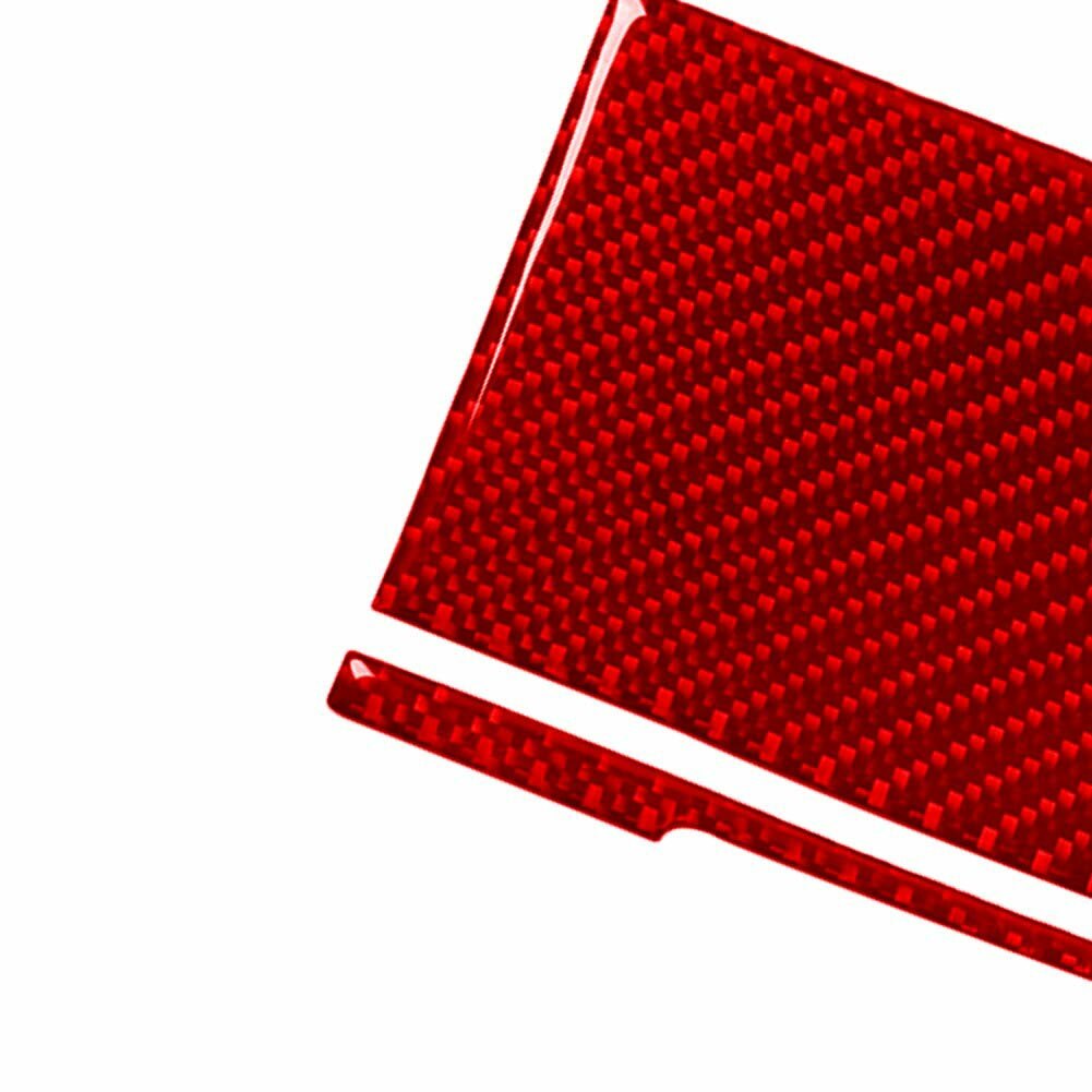 Red Carbon Fiber Watercup Holder Panel Trim Cover for Honda Accord Sedan 2008-12
