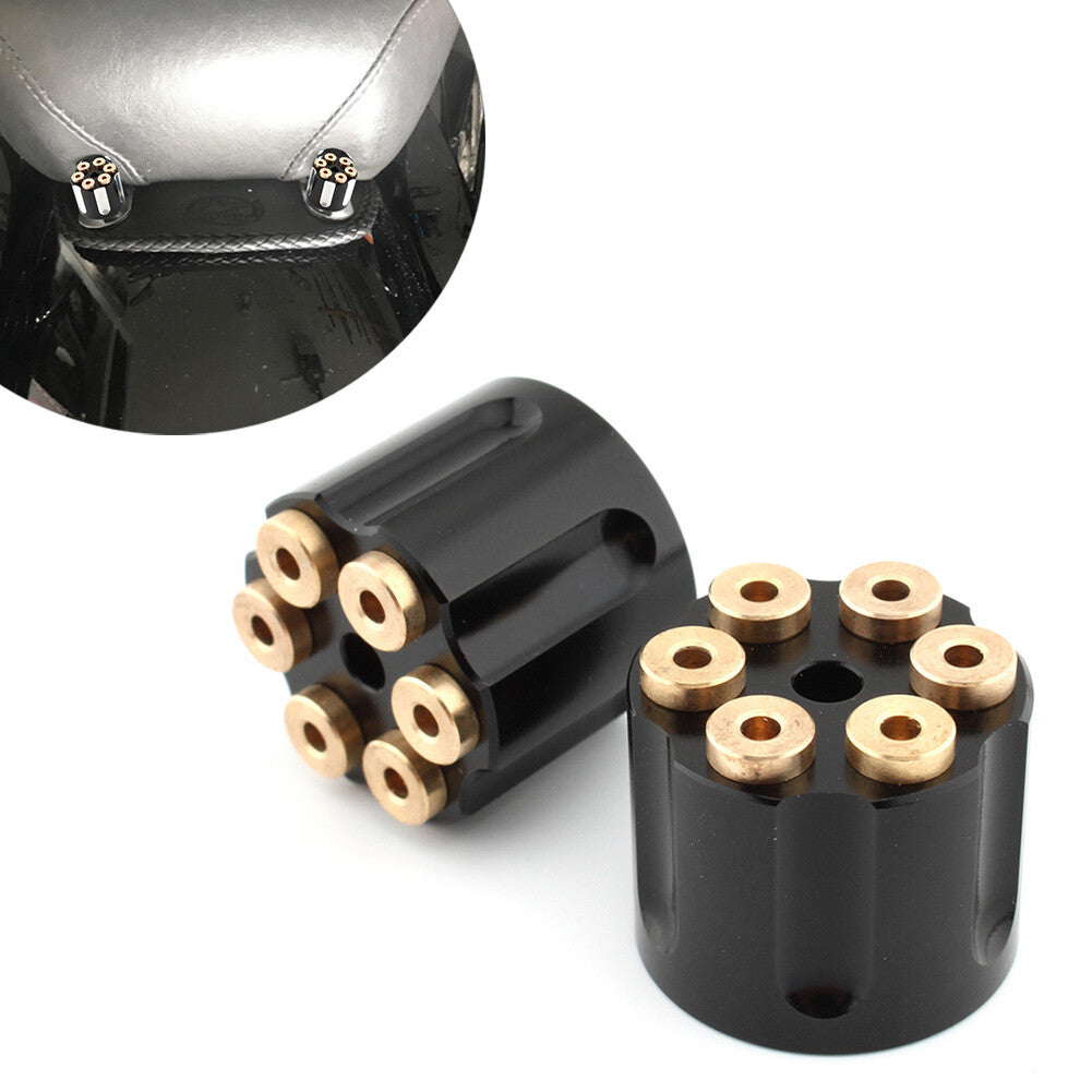 2x Rear for Seat Bolt Fender Screw Nut 6mm for Harley Breakout Road Glide CVO Black