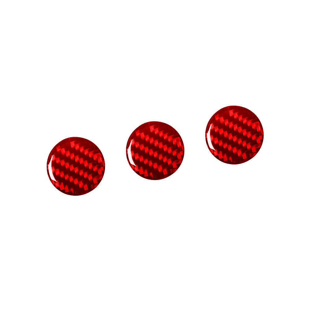 3Pcs Red Carbon Fiber Climate Control Buttons Trim For Land for Range Rover Sport