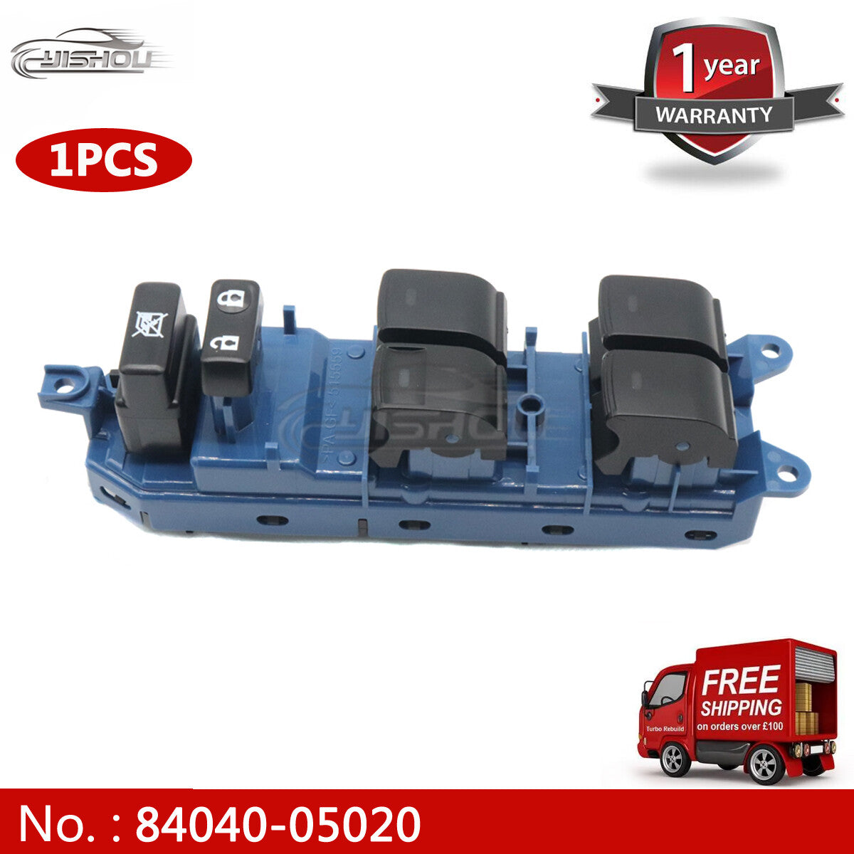 84040 - 05020 Automotive power driver's window switch for Toyota Avensis Verso 2009 - 2013