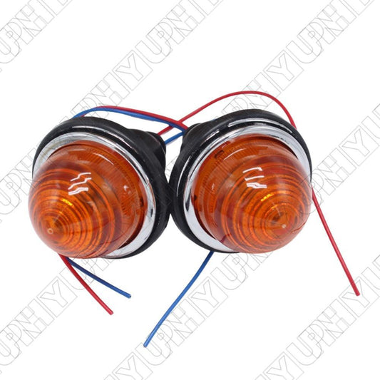2¡Á Front/Rear Amber Indicator Light Lamps for Land Rover Classic for Mini Lucas L594
