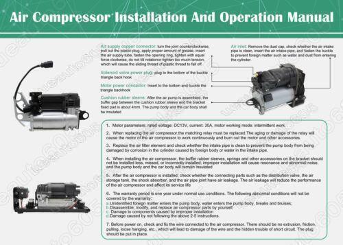 for Mercedes S-Class W221 S550 CL-Class C216 Compressor Air Suspension Airmatic