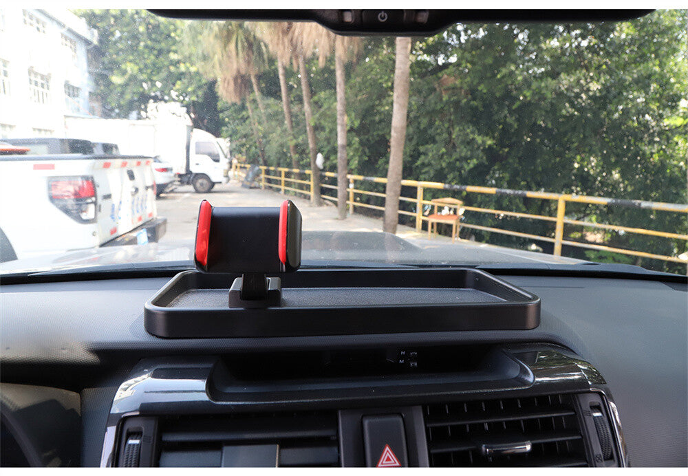 Car Center Console Phone Holder Mount Bracket with Storage Box For 4Runner 2010+