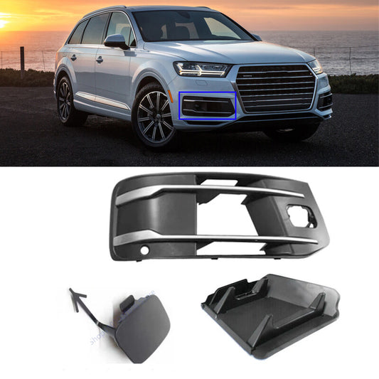 Fog Lights Grill for Audi Q7 2016-2019 Fog Lamp Shade Fog Light Grille Right