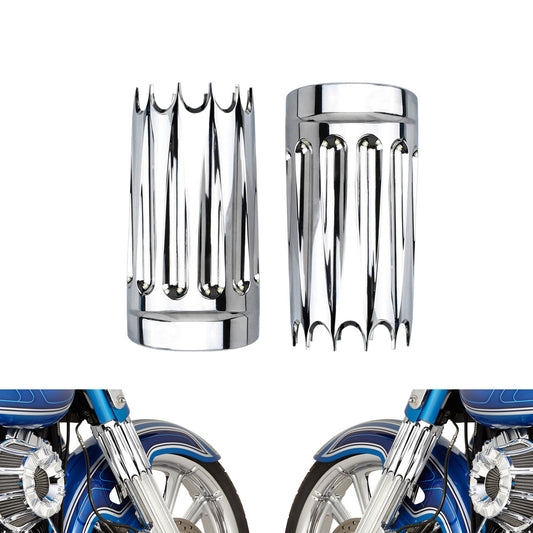 Chrome CNC Slider Fork Cover Fit for Harley Touring Electra Road Glide 1984-2023