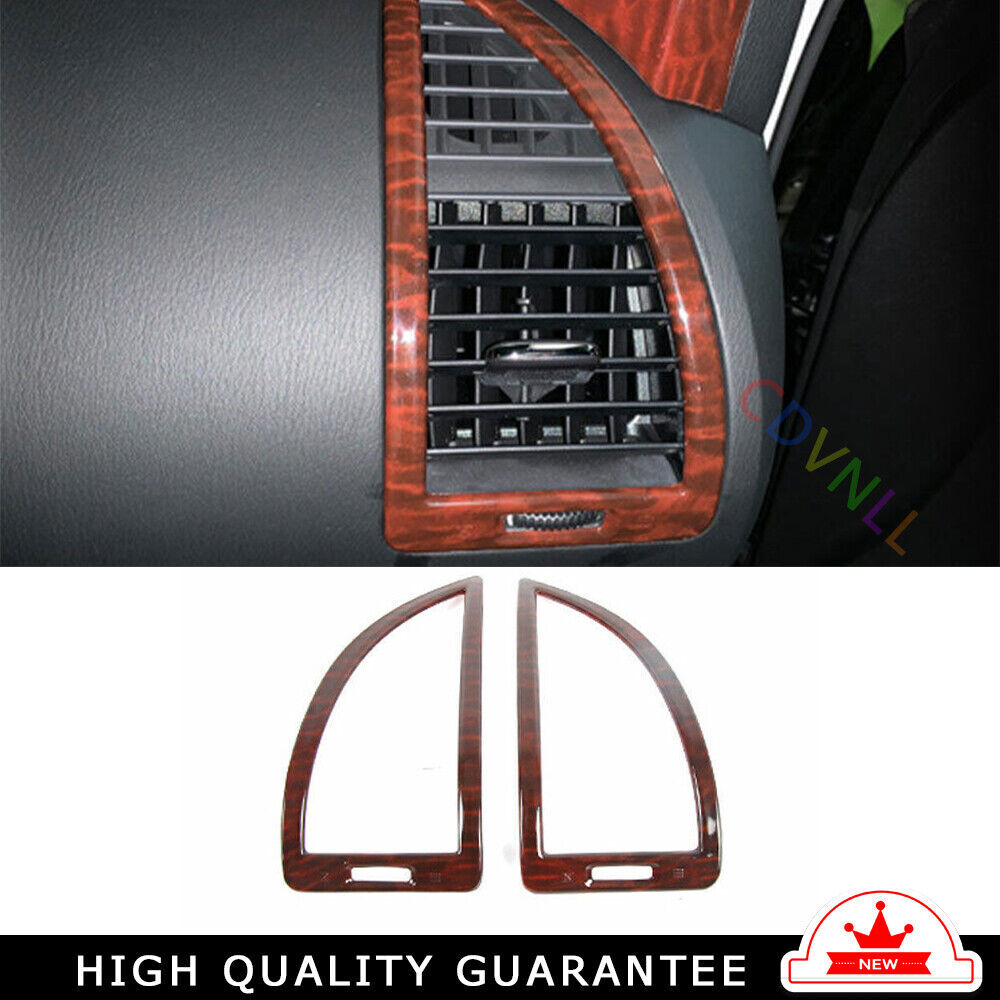 LR AC Air Outlet Vent Cover Trim for Nissan Armada Y62 2017-2020 Red Wood Grain