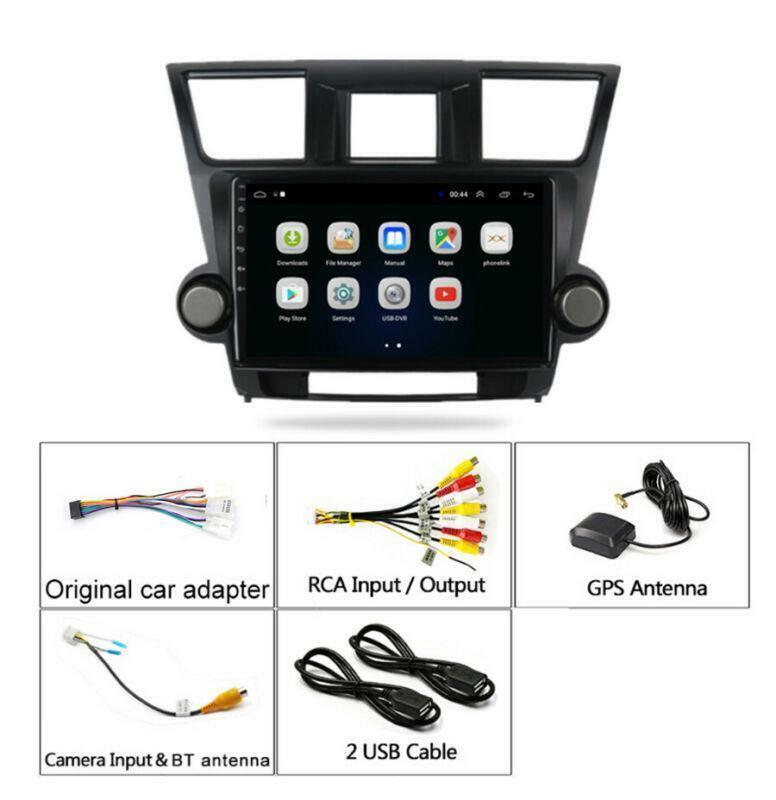 10.1 Android 9.1 2008-13 Car Stereo Radio GPS MP5 Player 1+16GB for Highlander