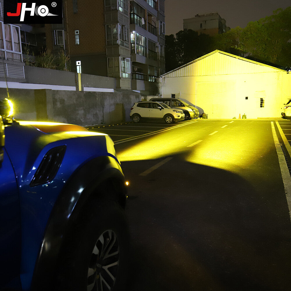 Offroad Circle Driving Beam Spotlights Super Bright With Wiring Harness For F150